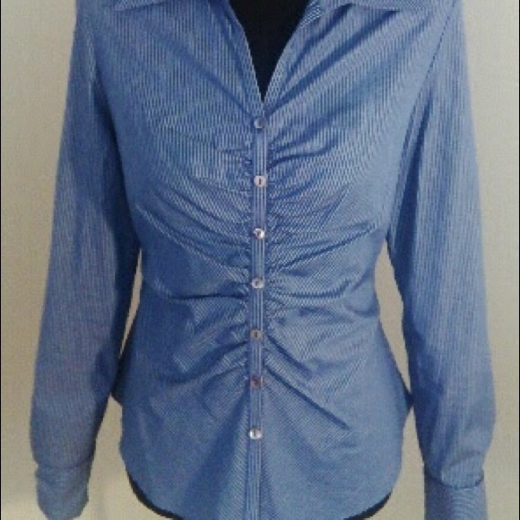 Lafayette 148 New York Tops - Sz M (8) Blue Lafayette 148  Blouse